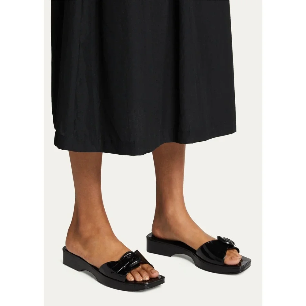 Veronica Beard Davina Jelly Slides in Black Size 7 - Picture 9 of 9